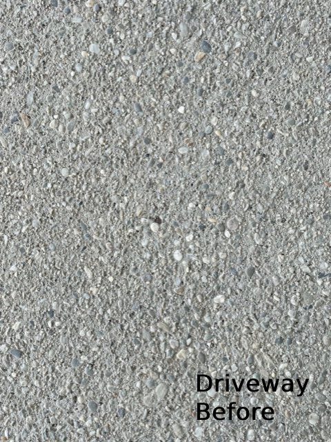 Bush hammer outdoor driveway NZ Grinders Tauranga before clean