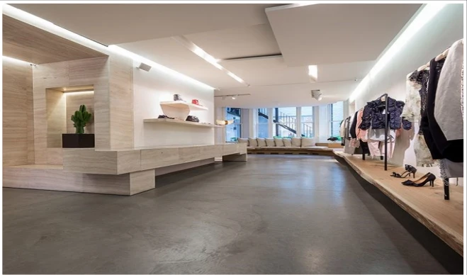 Micro topping on retail floor
