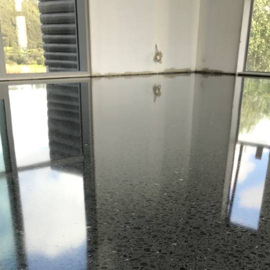 Moderate Medium Stone Exposure Polished Concrete Floor