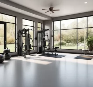 Epoxy floor in home gym